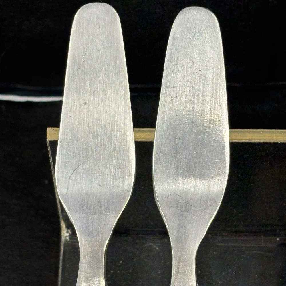 AK Company Japan MCM Dark‎ Wood Stainless Steel Mini Spreaders Vintage Set Of 4